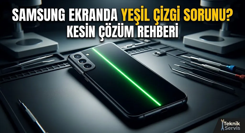 Samsung yeşil çizgi sorunu onarımı ve ekran tamiri