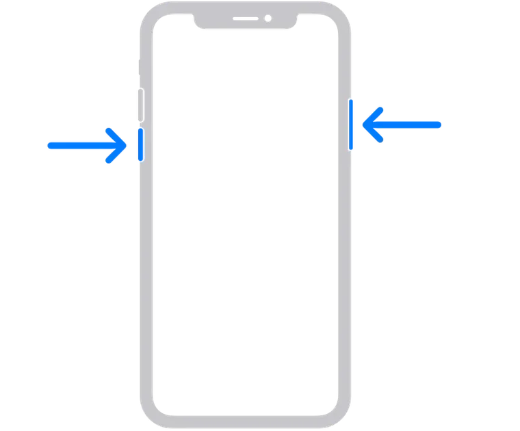 iPhone yan tuşlara basarak yeniden başlatma işlemi
